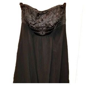 David's Bridal black formal dress